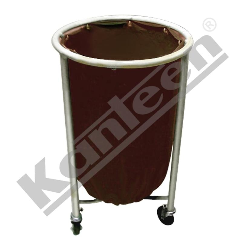 Cylindrical linen trolley