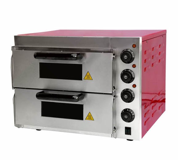 Stone Base Electric Pizza Oven Double Deck
